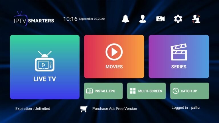 iptv smarters pro interface