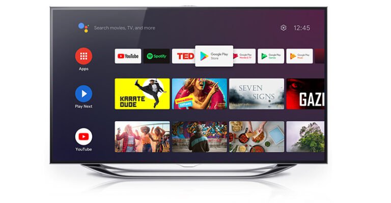Interface d’un service IPTV sur Smart TV affichant des chaînes en HD