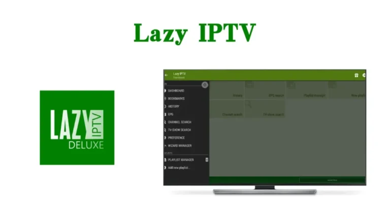 "Interface principale de l'application Lazy IPTV affichant les chaînes et playlists en français"