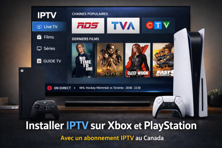 Installer IPTV sur Xbox et PlayStation avec un abonnement IPTV au Canada et au Québec