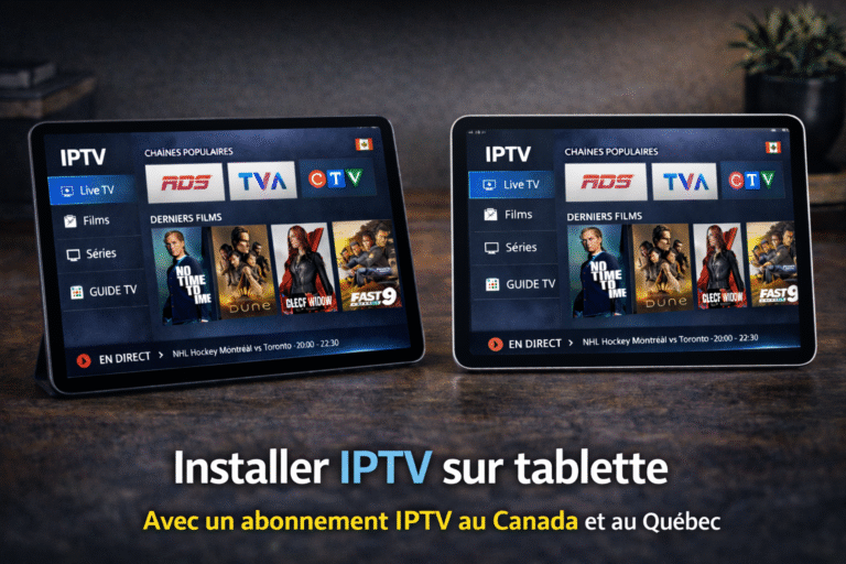 Installer IPTV sur tablette Android et iPad avec un abonnement IPTV au Canada et au Québec