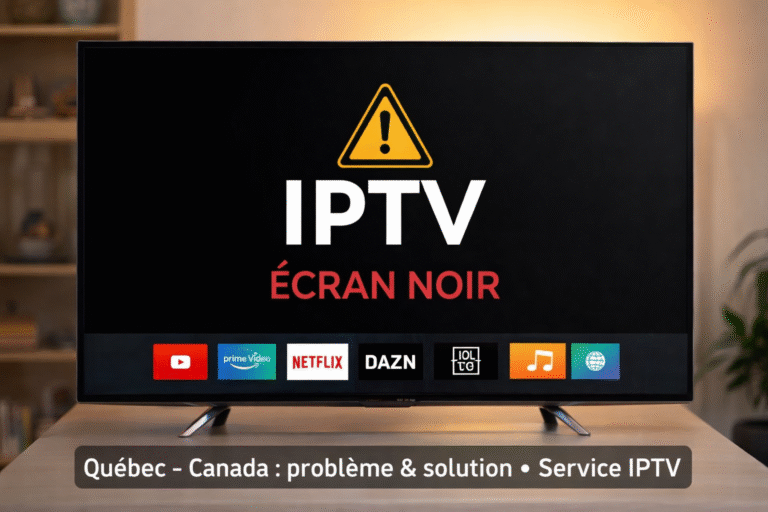IPTV écran noir sur Smart TV au Québec et au Canada – problème de service IPTV