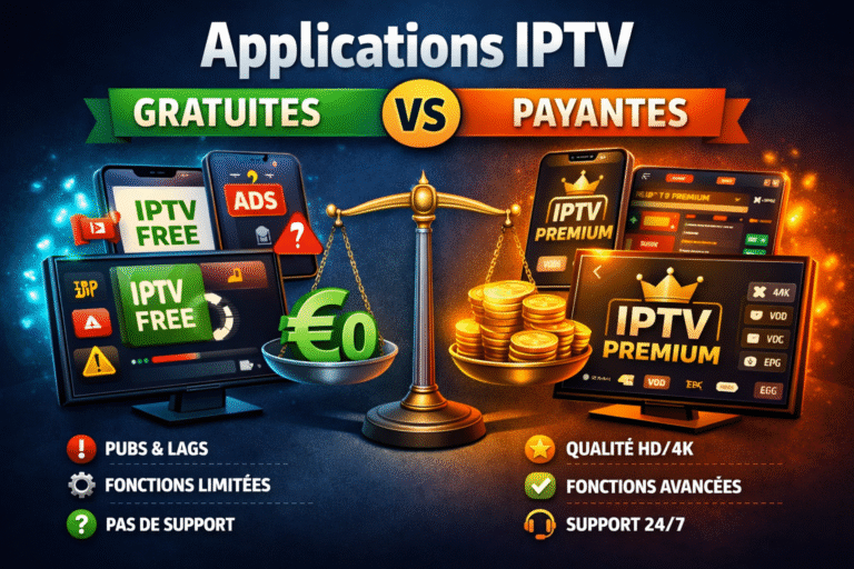 Applications IPTV gratuites vs payantes