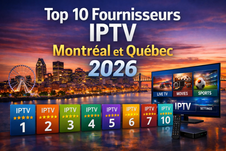 Top 10 fournisseurs IPTV à Montréal et au Québec en 2026 avec comparatif des services IPTV