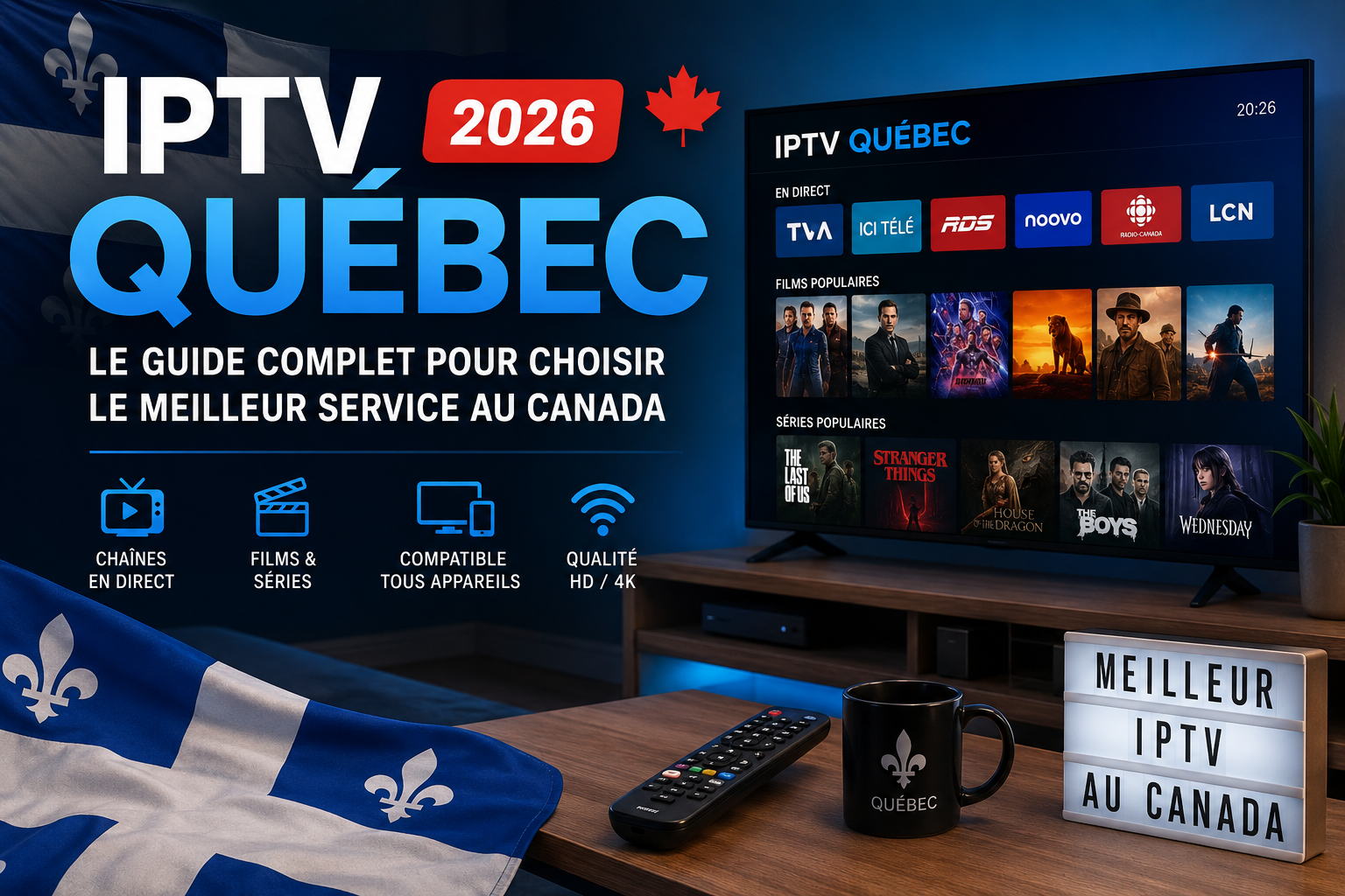 IPTV Québec 2026 : Le guide complet pour choisir le meilleur service au Canada